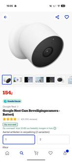 2 Google Nest Camera's (batterij) met 1 Standaard, Ophalen of Verzenden, Gebruikt, Binnencamera