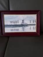 schilderij landschap/molen. schilderij landschap met molen, Ophalen of Verzenden