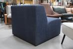 Leuke blauwe stoffen fauteuil lounge gamestoel 90 cm., Ophalen, 75 tot 100 cm, Zo goed als nieuw, 75 tot 100 cm