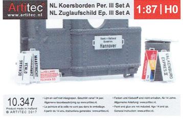 NS-koersborden - Artitec 10.347 set A beschikbaar voor biedingen