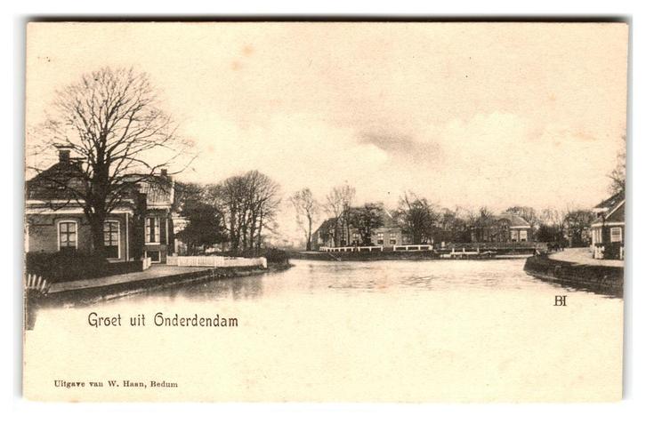 Onderdendam, Groet uit Onderdendam, Verzamelen, Ansichtkaarten | Nederland, Ongelopen, Groningen, Voor 1920, Verzenden