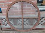 Een mooi oud rond 80 cm gietijzeren stalraam met plexiglas., Ophalen of Verzenden, Zo goed als nieuw, Minder dan 80 cm, Minder dan 80 cm