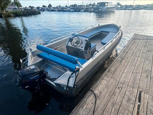 Aluminium consoleboot/sloep 5.50 20 pk tohatsu, Watersport en Boten, Vis- en Consoleboten, Gebruikt, 10 tot 30 pk, 3 tot 6 meter