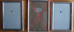 3 oude fotolijstjes twee maten, vlak glas, art deco, in goed, Antiek en Kunst, Ophalen of Verzenden