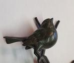 bronzen muurdecoratie / TAK met 1 VOGEL / GROEN, Huis en tuin decoratie Marie, Nieuw, Info@huisentuindecoratiemarie.nl, Peize
