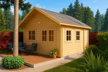 Tuinhuis vakantiehuisje Berlin 44 mm vuren incl. dakshingles beschikbaar voor biedingen