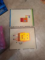 2 x plaat met ministeck, Ophalen of Verzenden, Gebruikt, Losse ministeck of Strip