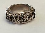 Forse zilveren ring Labradoriet rondom, Sieraden, Tassen en Uiterlijk, Ringen, 18 tot 19, Verzenden, Zo goed als nieuw, Met edelsteen