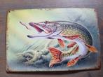 Mancave bordje, snoek, Antiek en Kunst, Ophalen of Verzenden