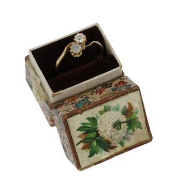 2 grote diamanten solitair 14k gouden dames ring vintage beschikbaar voor biedingen