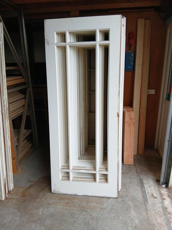 Opdekdeuren  83 x 211 cm., Doe-het-zelf en Verbouw, Deuren en Horren, Nieuw, Binnendeur, 200 tot 215 cm, Glas, Ophalen