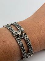 X629 Prachtige zilveren brutalist armband, Ophalen of Verzenden, Zilver, Armband