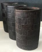Bloempot - model G (3 stuks), 25 tot 40 cm, Steen, Gebruikt, Binnen