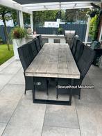 ACTIE!! Steigerhouten Tafel met Metaal onderstel., Ophalen of Verzenden, Nieuw, Steigerhout, Eettafel