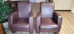 Fauteuils, Huis en Inrichting, Fauteuils, Ophalen, Gebruikt, 50 tot 75 cm, Leer