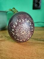 Versierd struisvogelei., Antiek en Kunst, Ophalen of Verzenden