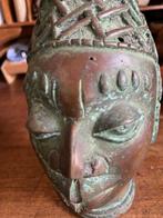 Oud Bronzen Edo Ife hoofd Benin Yoruba, Antiek en Kunst, Ophalen of Verzenden