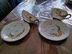 2 japans porseleinen Lithophane Gheisa Dragon kopen schotels, Ophalen of Verzenden