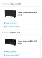 convector campingkachel Alutherm 1500 en 2500 Wifi 2 stuks, Ophalen, Zo goed als nieuw, Elektrisch, Overige soorten
