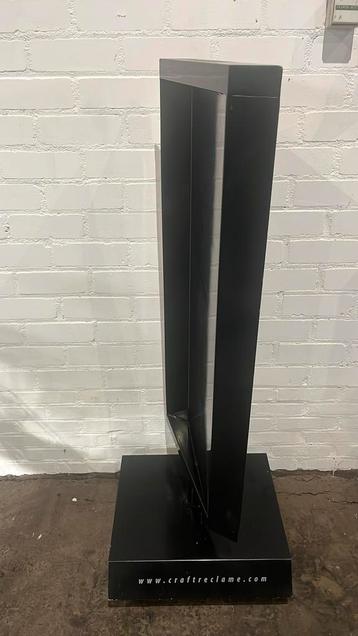 Zwart Stalen Reclamebord op Wieltjes 130x50x50cm beschikbaar voor biedingen