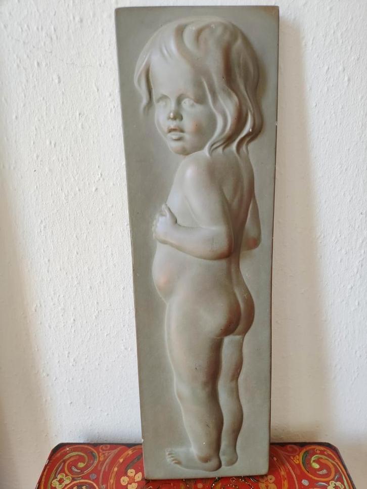 Gebr. van Paridon, prachtige vintage plaquette in reliëf, Antiek en Kunst, Kunst | Beelden en Houtsnijwerken, Verzenden