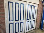 Massief houten dubbele garage deuren, Doe-het-zelf en Verbouw, Ophalen, Garagedeur, Zo goed als nieuw, Hout