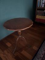 Klassiek houten wijntafeltje, Huis en Inrichting, Tafels | Bijzettafels, Ophalen of Verzenden, Gebruikt, Rond, Hout