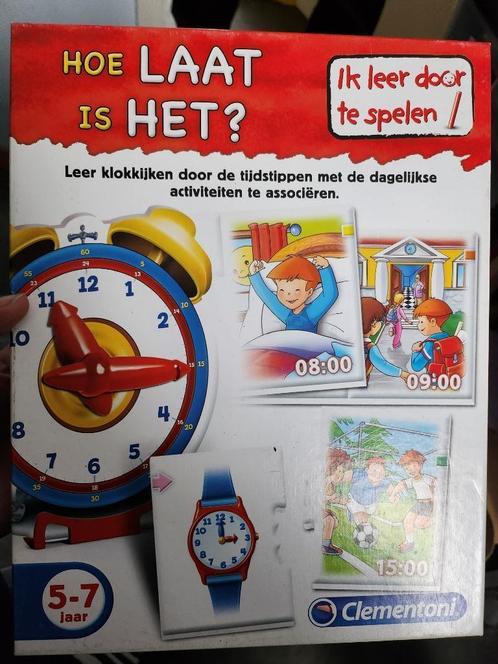 Hoe laat is het - Clementoni, Kinderen en Baby's, Speelgoed | Educatief en Creatief, Zo goed als nieuw, Taal en Lezen, Ophalen of Verzenden