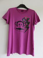 Paul Frank t-shirt paars met aapje en bliksemschicht maat L, Kleding | Dames, T-shirts, Maat 38/40 (M), Paars, Ophalen of Verzenden