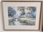 Fascimile Bruggetje over rivier waarop enkele figuren SCH41, Ophalen of Verzenden