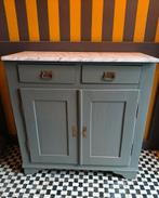 Antiek dressoir, kastje met marmeren blad., Huis en Inrichting, Kasten | Dressoirs, Ophalen, Gebruikt, 25 tot 50 cm, 100 tot 150 cm