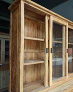 Stoere buffetkast | Gerecycled teak Vitrinekast  #2023, Ophalen of Verzenden