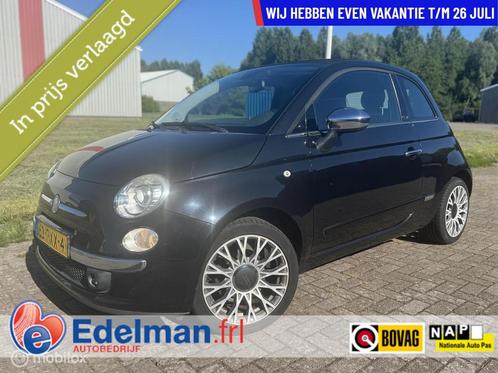 Fiat 500 0.9 Cabrio Automaat |VOL LEER | NL-NAP | CLIMA, Auto's, Fiat, Bedrijf, Te koop, 500C, ABS, Airbags, Airconditioning, Alarm
