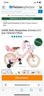 SJOEF Dolly Meisjesfiets 12 inch - Unicorn Roze, Ophalen of Verzenden, Zo goed als nieuw