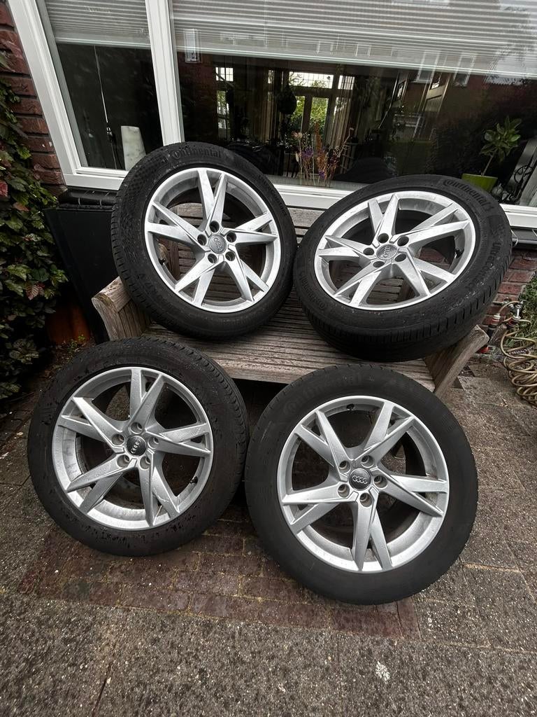 ORGINELE  SET AUDI VELGEN, Ophalen, Velg(en), 17 inch, Zomerbanden