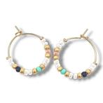 Luclo Arts Zomer Creolen met Miyuki Beads #43, Overige materialen, Hangers, Nieuw, Ophalen of Verzenden