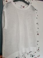 Witte gehaakte open rug- Comma, Kleding | Dames, Tops, Maat 38/40 (M), Wit, Zo goed als nieuw, Zonder mouw