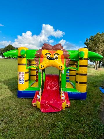 Te huur - Springkussen leeuw incl op/afbouw beschikbaar voor biedingen