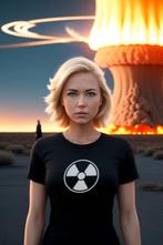 T shirt NUKE dames   Met de hand gedrukt, Ophalen of Verzenden, Wit