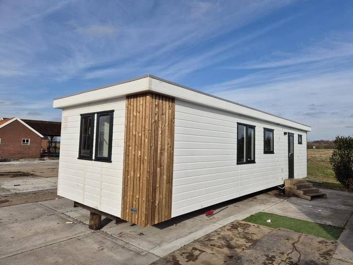 SERIE VAN 4 VOLLEDIG GERENOVEERDE CHALETS MET 3 SLAAPKAMERS, Caravans en Kamperen, Stacaravans, Ophalen of Verzenden