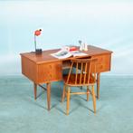 Vintage Deens design bureau teak l sixties midmod desk, Ophalen of Verzenden, Zo goed als nieuw, Bureau
