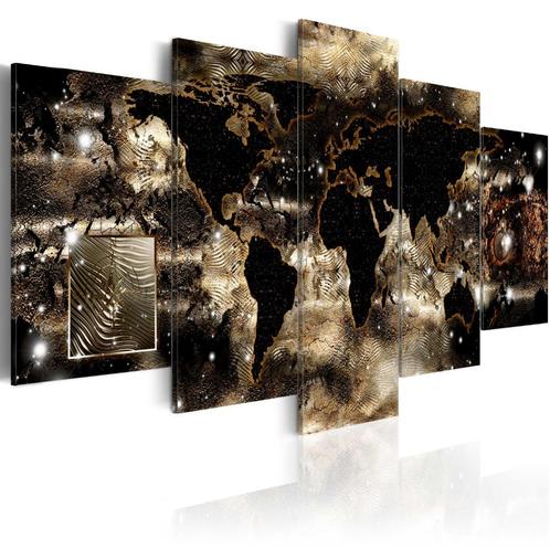 696 Wereldkaart XXL 5 Luik Canvas Schilderij 200x100cm Nieuw, Antiek en Kunst, Kunst | Schilderijen | Modern, Ophalen of Verzenden