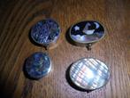 Pillendoosje / Alpaca-parelmoer / 4 stuks in 1 koop, Antiek en Kunst, Ophalen