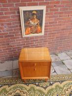 Vintage nachtkastje teak/hout., Zo goed als nieuw, 45 tot 65 cm, Hout, 55 tot 70 cm