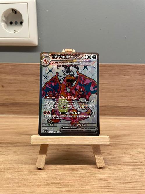 Charizard ex 215/197, Obsidian Flames, Hobby en Vrije tijd, Verzamelkaartspellen | Pokémon, Zo goed als nieuw, Losse kaart, Foil
