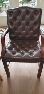Chesterfield Stoel - Klassiek en Comfortabel, Huis en Inrichting, Ophalen, Gebruikt, Bruin, Chesterfield