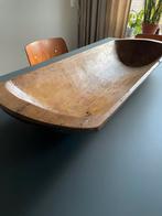 Antieke houten trog – handgesneden 19e eeuw, 90 cm, Antiek en Kunst, Ophalen of Verzenden