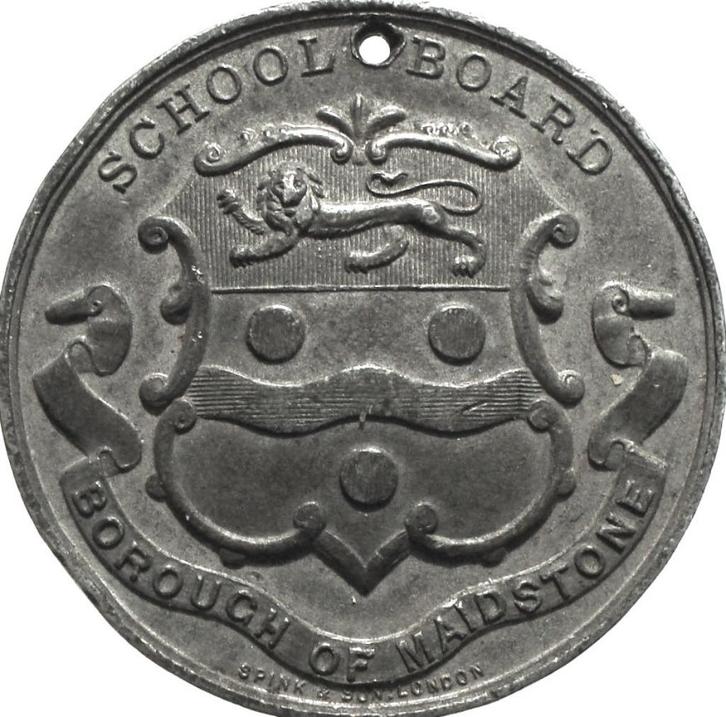 Verenigd Koninkrijk 'attendance' penning 1902 (zeldzaam), Postzegels en Munten, Penningen en Medailles, Overige materialen, Buitenland