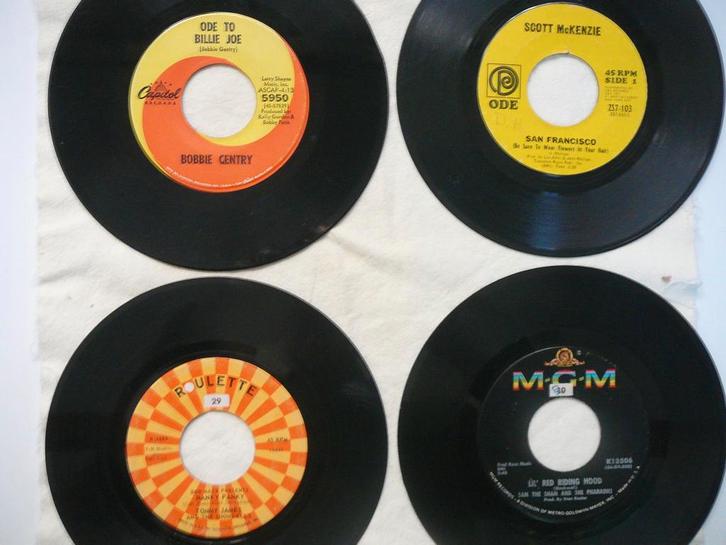 35 singles pop, Cd's en Dvd's, Vinyl Singles, Gebruikt, Single, Pop, 7 inch, Verzenden