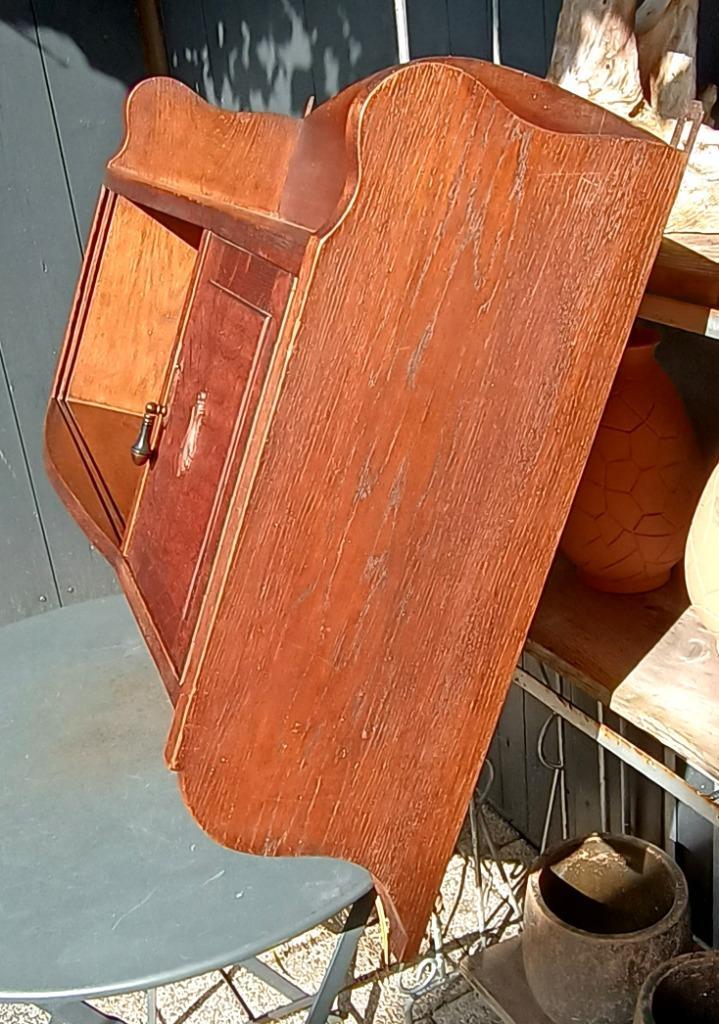 oud eiken hangkastje (grootmoeders keukenkastje ) wandkastje, Antiek en Kunst, Antiek | Meubels | Kasten, Ophalen